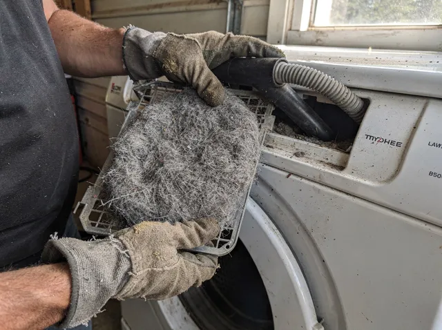 Cleaning Dryer Lint Trap in Hanson, MA