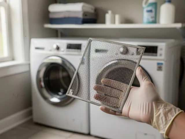 Whitman Dryer Vent Cleaning specialist performing detailed lint trap cleaning service in Whitman