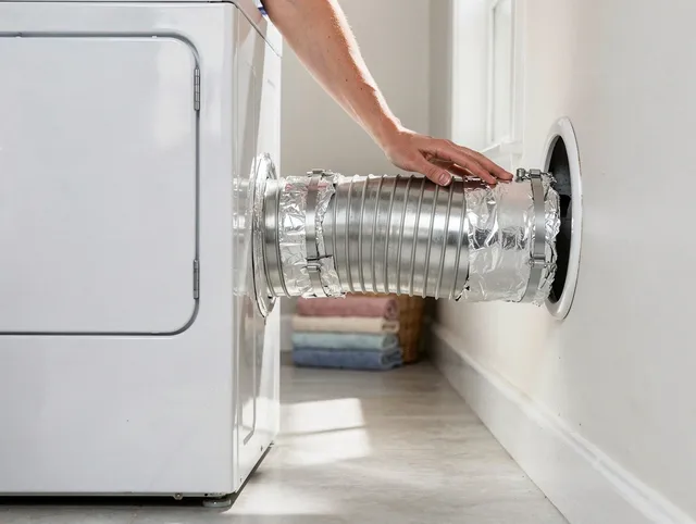Professional dryer vent hose installation by Whitman Dryer Vent Cleaning in Whitman
