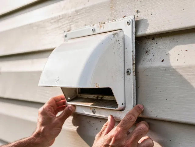 Whitman Dryer Vent Cleaning technician delivering thorough residential dryer vent cleaning service in Whitman